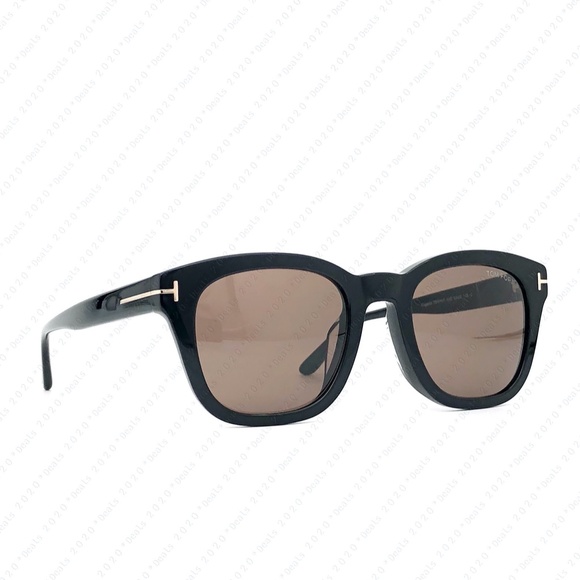 Tom Ford Eugenio FT0676F 01E 53mm Shiny Black Sunglasses - Picture 7 of 9